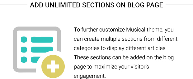 Add Unlimited Sections on Blog Page
