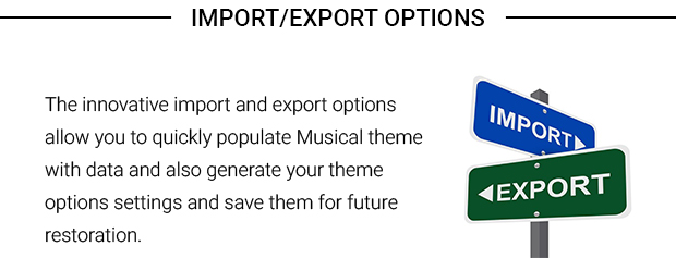Import Export Options