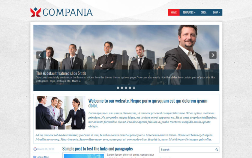 Compania Free Portfolio WordPress Theme