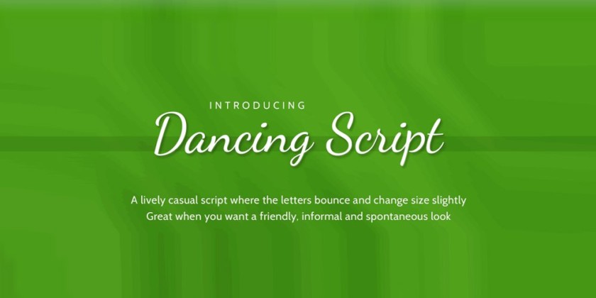  Dancing Script Font 