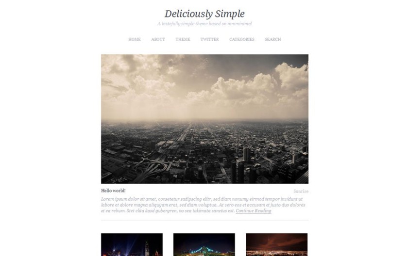 Deliciously Simple Free Portfolio WordPress Theme