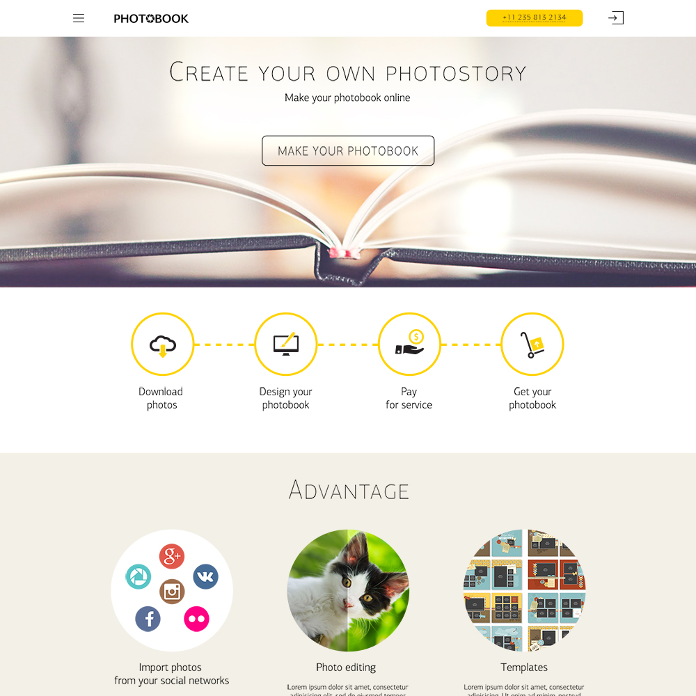 Photobook Personal Free PSD Template