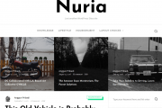 Nuria Free Clean Wp Blogging Theme