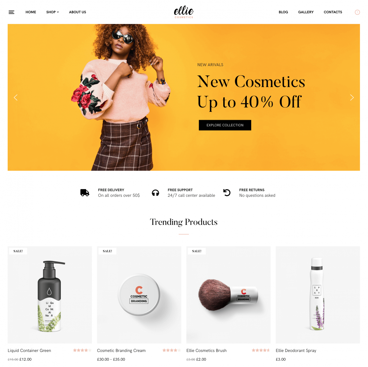 Ellie – Free Ecommerce WordPress theme