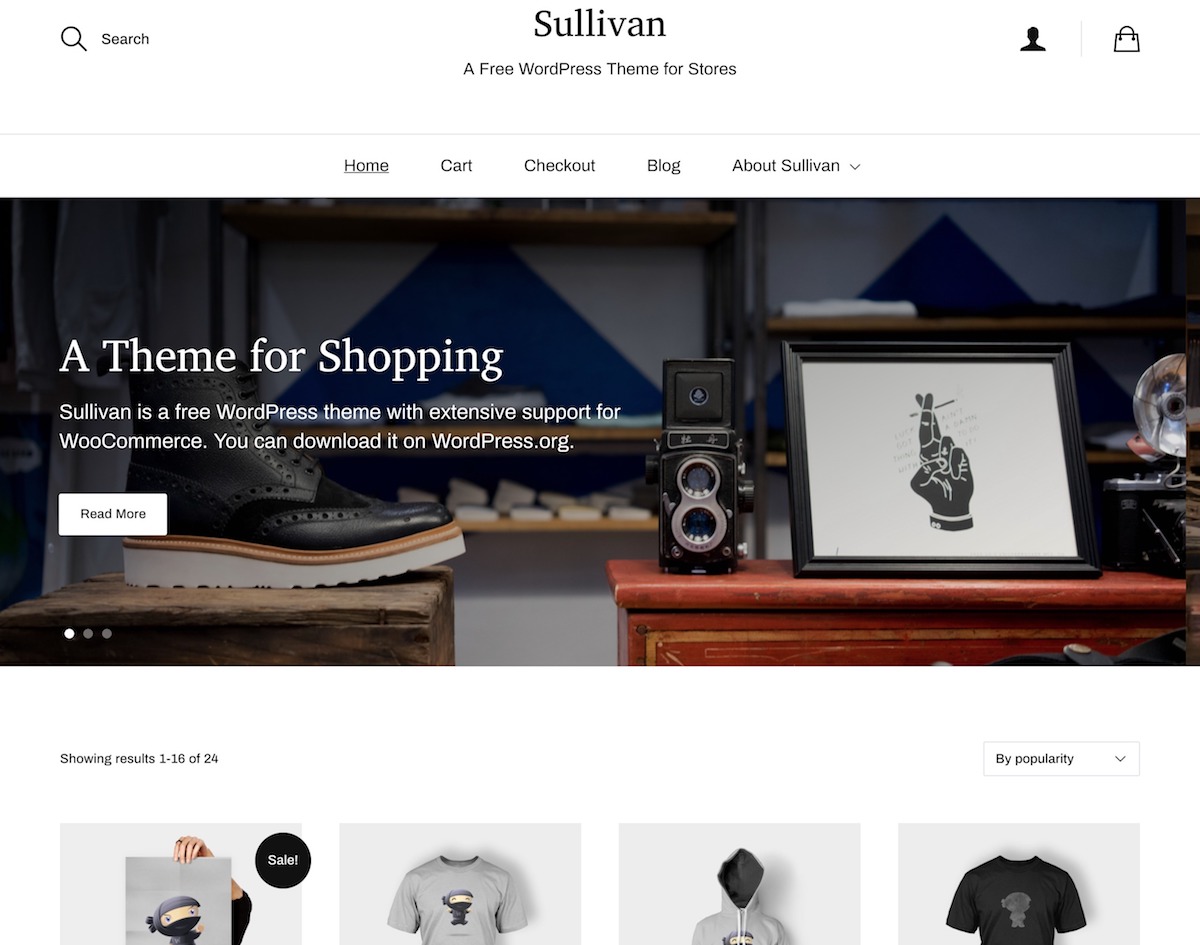 Sullivan – Free Woocommerce WordPress theme