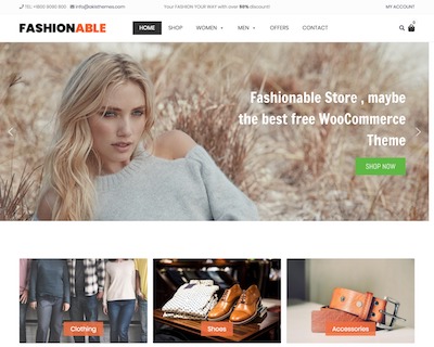 Fashionable-Store Wordpress theme screenshot