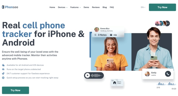 Rastreador real de teléfonos móviles para iPhone y Android