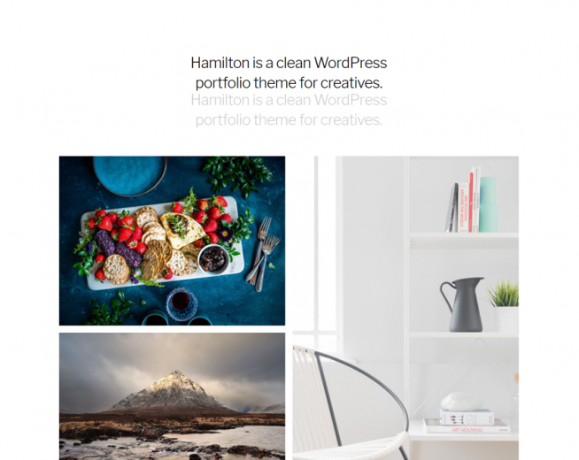 Hamilton -Free clean WordPress portfolio theme for creatives