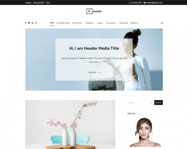 Cenote – Free fashion blog WordPress theme
