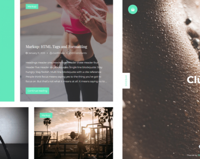 ClubFitness – Free fitness blog WordPress theme