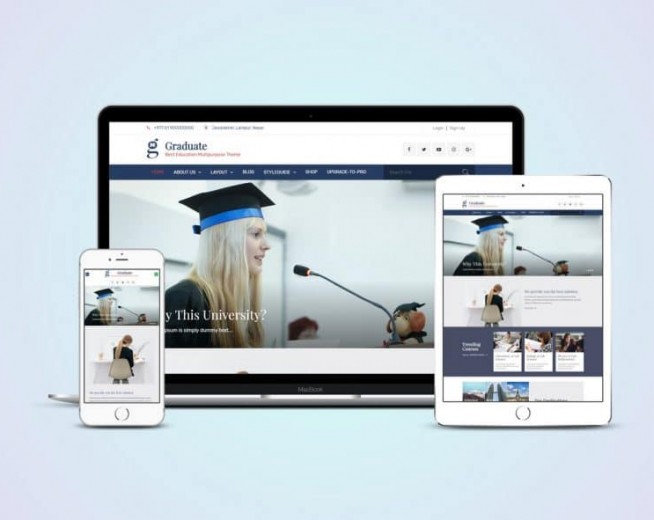 Graduate – Free multipurpose WordPress Educational Theme