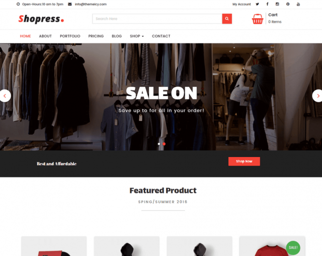 Shopress – Free multipurpose WooCommerce WordPress Theme