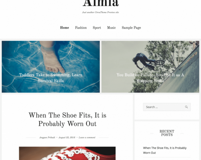 Almia – Free Responsive Blog Magazine Theme