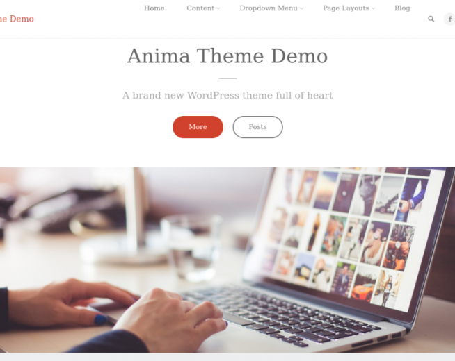 Anima – free and highly customizable business WordPress theme