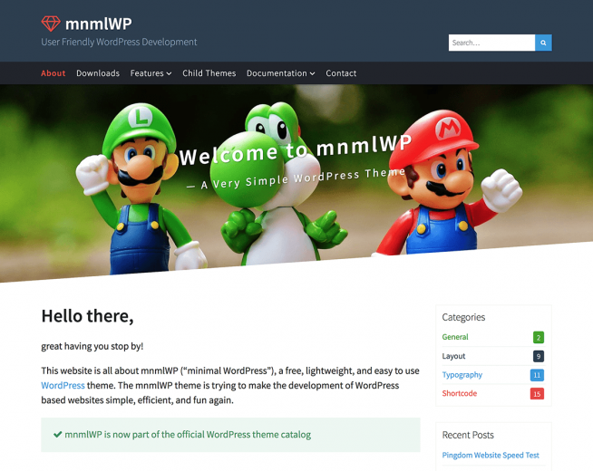 MnmlWP – a very simple, lightweight and fast WP theme