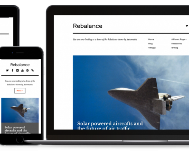 Rebalance – Free minimalist WordPress theme for bloggers, Photographers