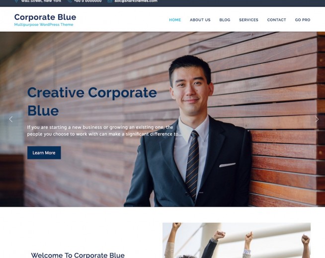 Corporate Blue – Free multi-purpose business WordPress theme
