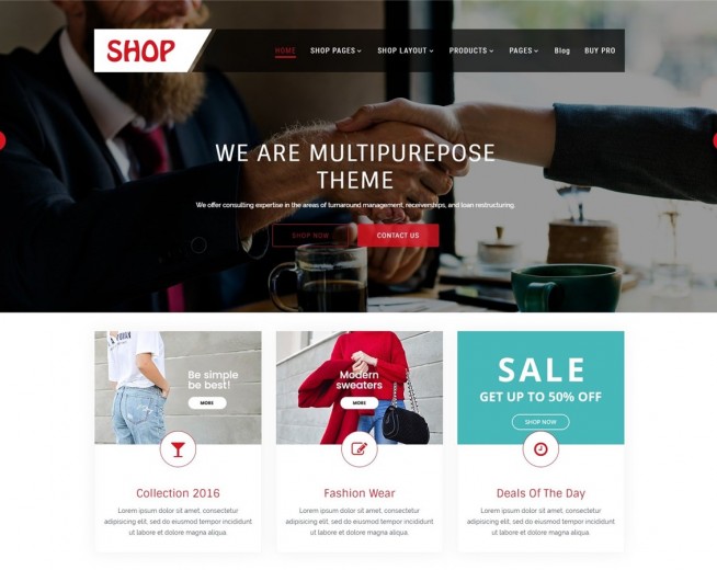 Multipurpose Shop – Free multi-purpose WordPress theme