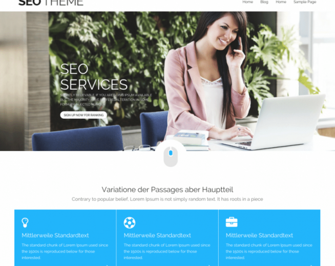 Seofication – Free Onepage business WP theme for marketing agencies