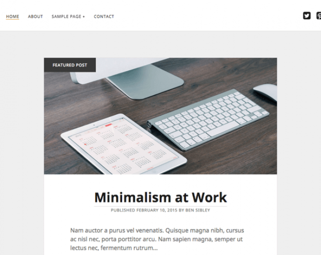 Unit WordPress Theme – Simple and Clean blogging WordPress theme