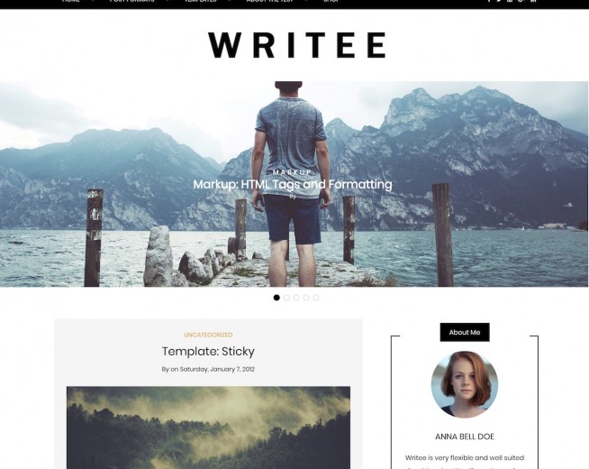 Writee – Free WordPress blog theme